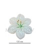 Пресс цветок белый ландыш атлас E1, диаметр 120 мм, в упаковке 100 штук