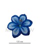 Пресс цветок голубой ландыш атлас E1, диаметр 120 мм, в упаковке 100 штук