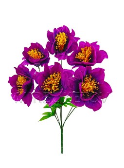 Штучні квіти Букет Латаття подвійний, 6 голів, 440 мм