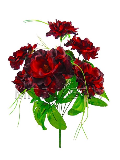 Искусственные цветы Букет Роза кудрявая, 410 мм
