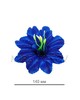 Пресс цветок звездочка атлас синяя, диаметр 140мм, 700 шт в упаковке