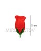 Роза бутон шелковый средний красный высота 70 мм 014