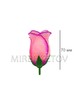 Роза бутон шелковый средний розовый с сиреневым высота 70 мм 014