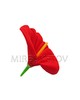 Штучні квіти Калла рельєфна без тичинки, червона, оксамит, 100x120 мм