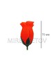 Роза бутон шелковый средний морковный высота 70 мм 014