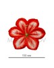 Пресс цветок красная лилия атлас E7