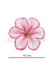 Пресс цветок мальва нежно розовая атлас E8