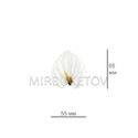Искусственные цветы с тычинкой Калла белая, атлас, 55х65 мм