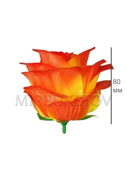 Штучні квіти Троянда бутон пишний, атлас, 80 мм