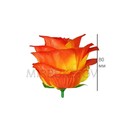 Штучні квіти Троянда бутон пишний, атлас, 80 мм