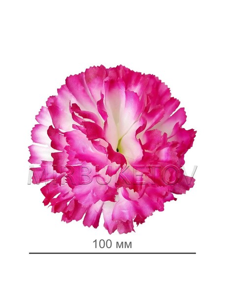 Штучні квіти Гвоздика, шовк, різнокольорова, 100 мм