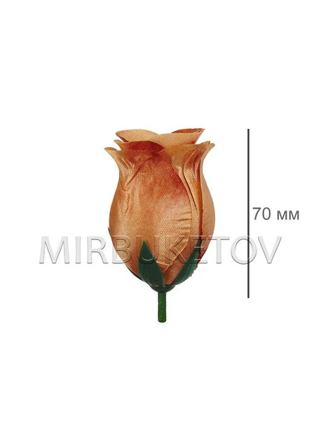 Штучні квіти Троянди бутон, атлас, 70 мм, Розпродаж