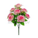 Искусственные цветы Букет Розы с розеткой, 11 голов