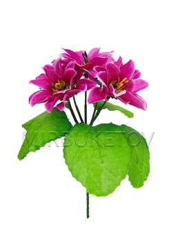 Искусственные цветы Бордюрный букет Крокусы, 5 голов, микс, 210 мм
