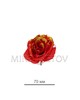 Роза красная искусственная с тюль сеткой 70 мм