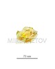 Роза кремовая искусственная с тюль сеткой 70 мм