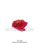 Роза малиновая искусственная с тюль сеткой 70 мм
