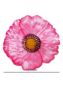 Штучні квіти Мак, атлас, 130 мм