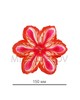 Пресс цветок лилия атласная красная, 150 мм, E6