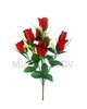 Искусственные цветы Букет бархатной Розы, 9 голов, 440 мм