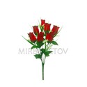 Искусственные цветы Букет бархатной Розы, 7 голов, 400 мм