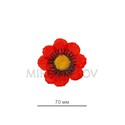 Штучні квіти Мак червоний, шовк, 70 мм