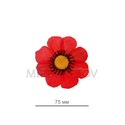 Искусственные цветы Мак красный, шелк, 75 мм
