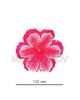 Пресс цветок Лилия атласная темно-розовая, 120 мм, E10