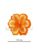 Пресс цветок Лилия атласная оранжевая (желтая), 120 мм, E10