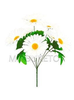 Искусственные цветы Букет Ромашки белой, 7 голов, 430 мм