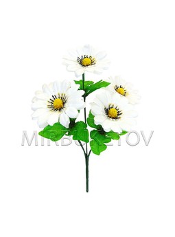 Искусственные цветы Букет белой Ромашки, 6 голов, 360 мм