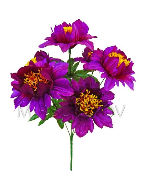 Искусственные цветы Букет Кувшинки двойной, 7 голов, 500 мм