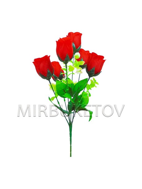 Искусственные цветы Букет Розы "Харьков", 6 голов, 390 мм