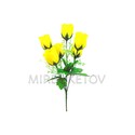 Штучні квіти Букет Троянди "Дніпро", 6 голів, 390 мм
