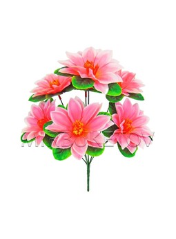 Искусственные цветы Букет Лотоса, 7 голов, 350 мм