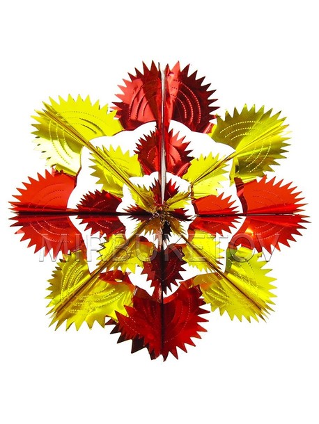 Новогоднее украшение 3D "Солнце", фольга, 360 мм