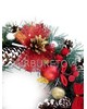 Рождественский венок "Заснеженные шишки", 32 см, AW002