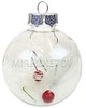 Ялинкова куля пластикова прозора "Зимова ягода", 80 мм