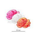 Искусственные цветы Роза открытая, шелк, микс, 90 мм, РАСПРОДАЖА