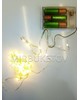 Гірлянда дротяна на батарейках LED теплий білий, 40 ламп