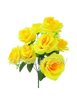 Искусственные цветы Букет Роз, 9 голов, 440 мм