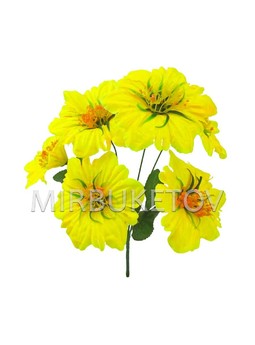 Искусственные цветы Букет Клематиса, 6 голов, 340 мм
