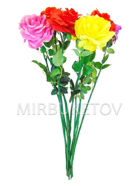 Искусственные цветы Премиум Роза на ножке, 670 мм