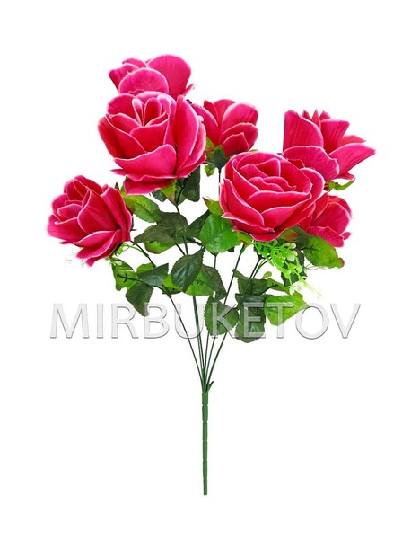 Искусственные цветы Букет Розы, 7 голов, 550 мм