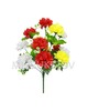 Штучні квіти Букет Жоржини різнобарвної, 13 голів, 410 мм