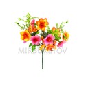 Штучні квіти Букет Мальви різнокольорові, 21 голова, 350 мм