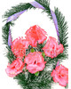 Траурный венок корзина "Розовые гвоздики", 50 см, TW103