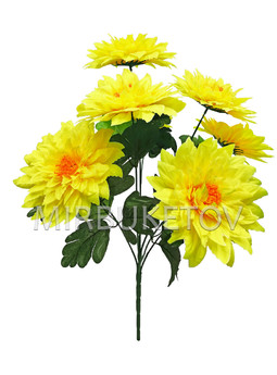 Искусственные цветы Букет Клематиса, 7 голов, 570 мм
