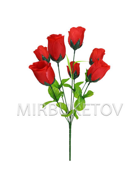 Искусственные цветы Букет Розы "Львов", 7 голов, 460 мм