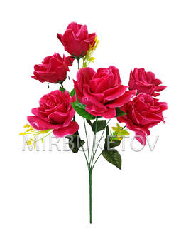 Искусственные цветы Букет Розы, 7 голов, 560 мм
